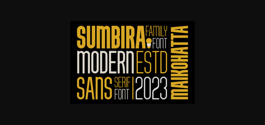 Sumbira Font Poster 2