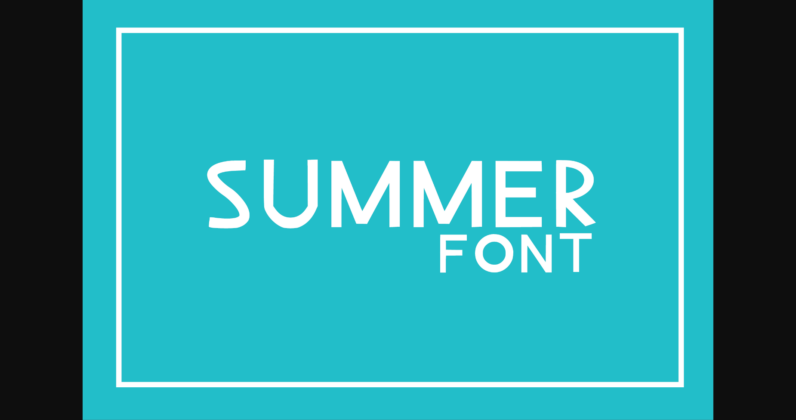 Summer Font Poster 3