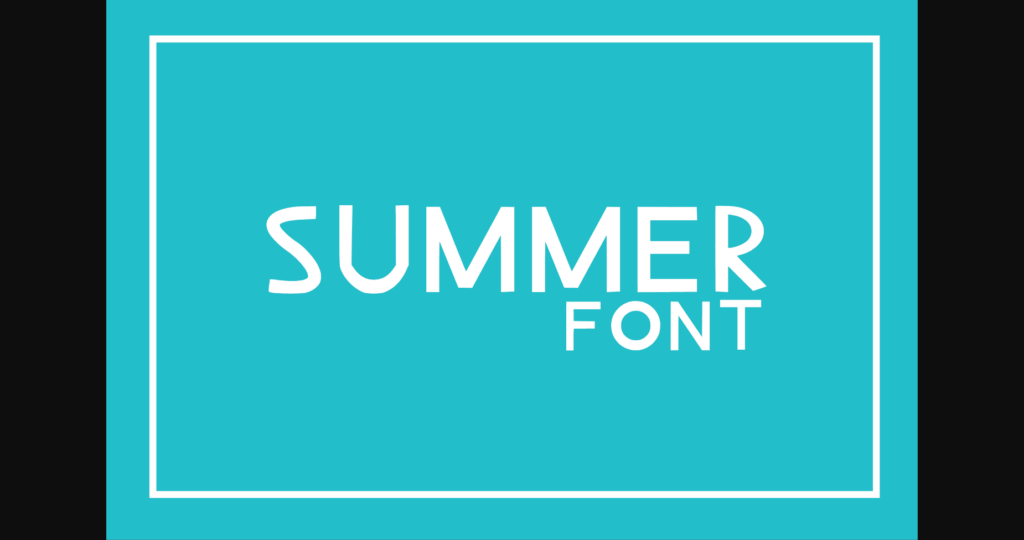 Summer Font Poster 1