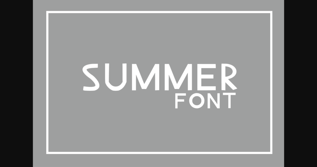 Summer Font Poster 2