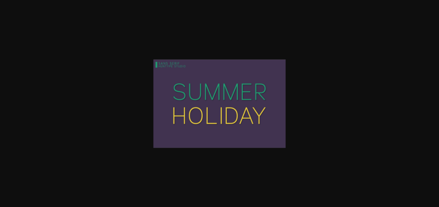 Summer Holiday Font Poster 3