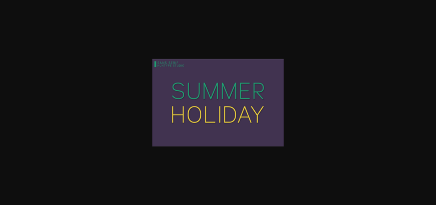 Summer Holiday Font Poster 1