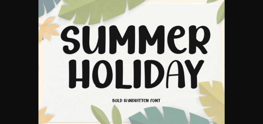 Summer Holiday Font Poster 3