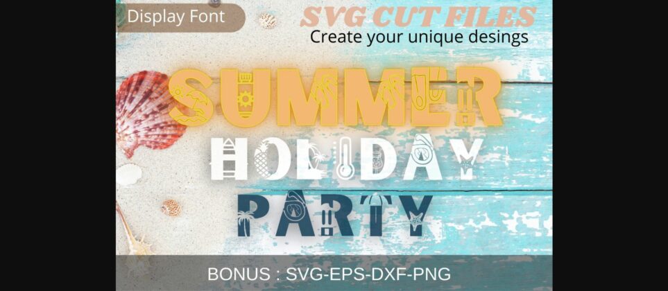Summer Holiday Party Font Poster 3