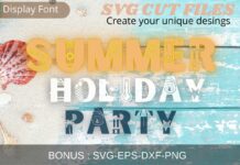 Summer Holiday Party Font Poster 1