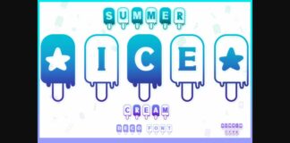 Summer Ice Cream Font Poster 1