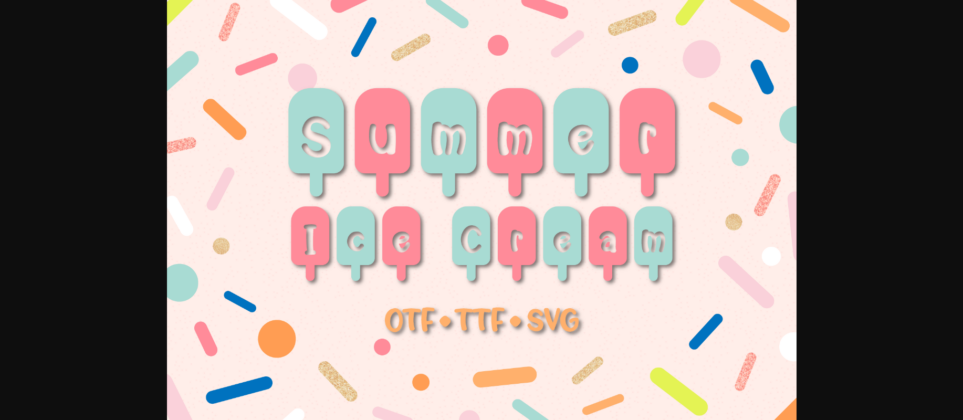 Summer Ice Cream Font Poster 3