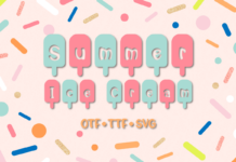 Summer Ice Cream Font Poster 1