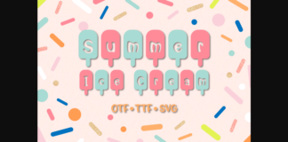 Summer Ice Cream Font Poster 1
