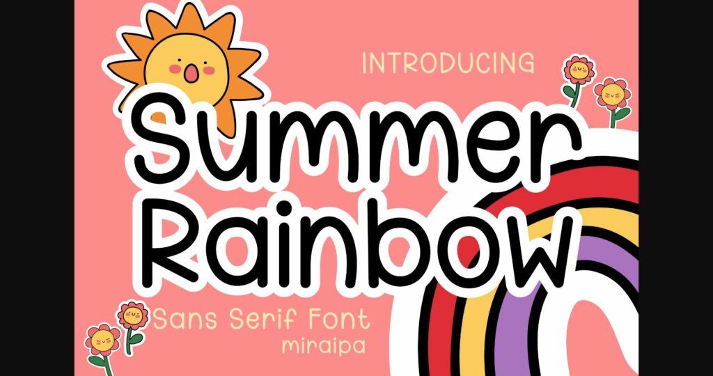 Summer Rainbow Font Poster 3