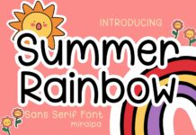 Summer Rainbow Font Poster 1