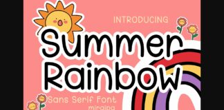 Summer Rainbow Font Poster 1