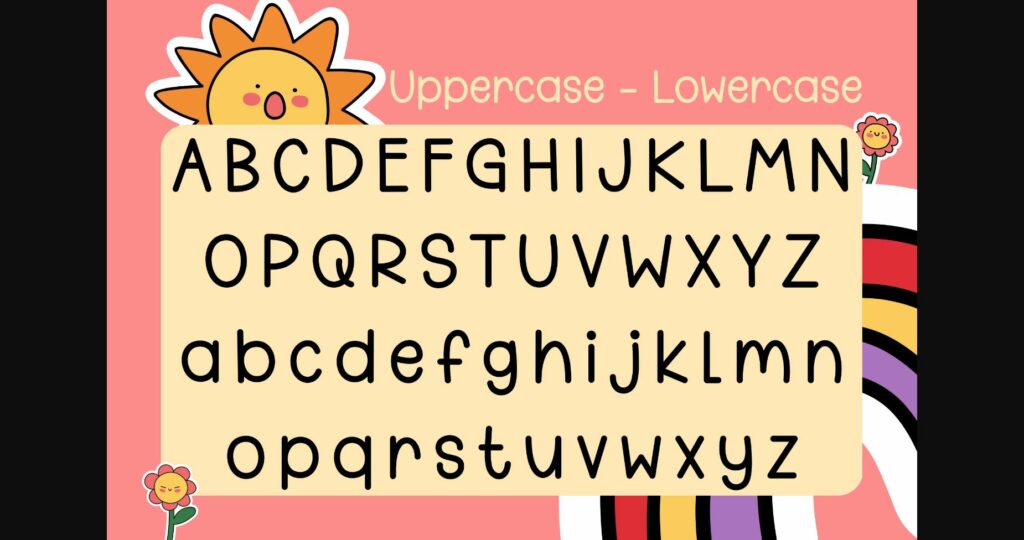 Summer Rainbow Font Poster 5