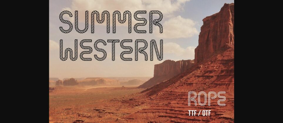 Summer Western Rope Font Poster 3