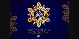 Sun Mandala Monogram Font Poster 1