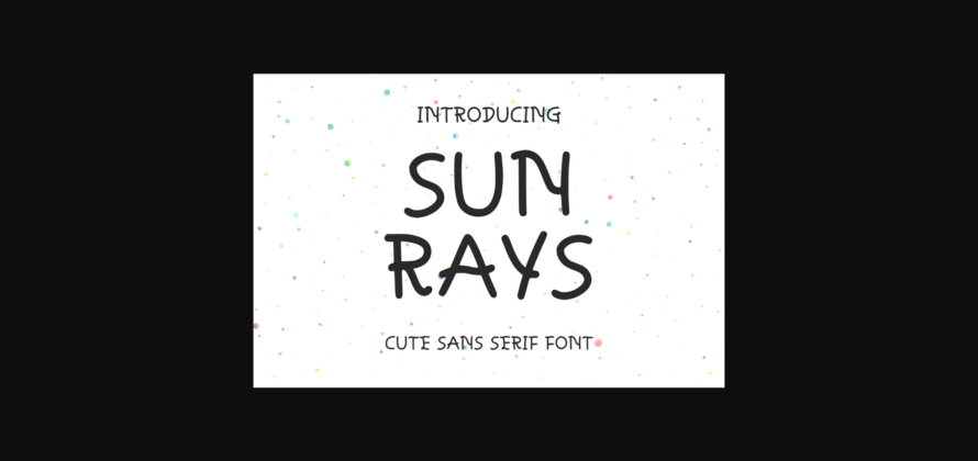 Sun Rays Font Poster 3