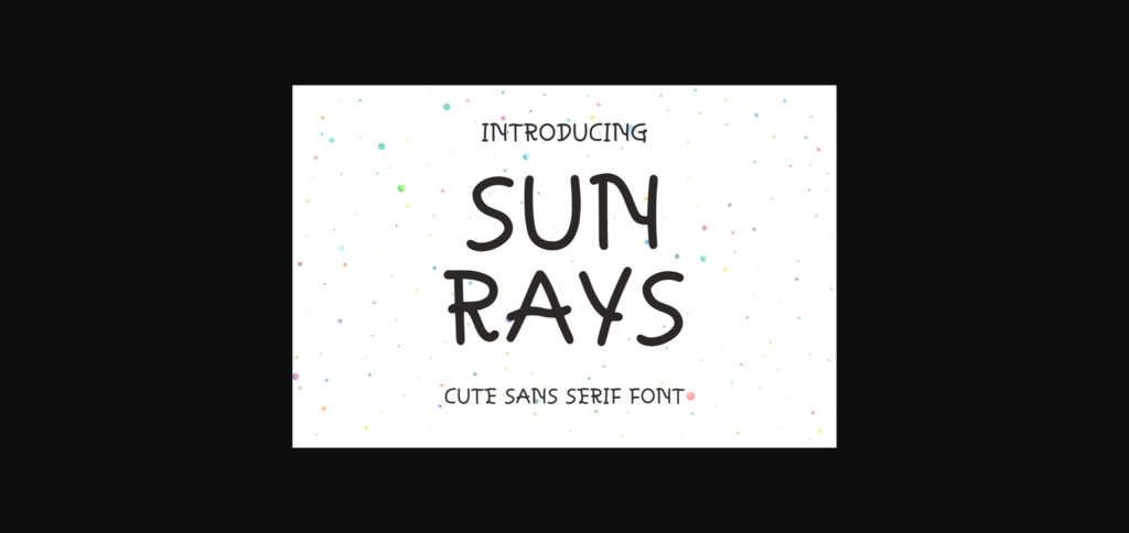 Sun Rays Font Poster 1