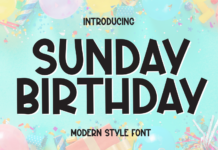 Sunday Birthday Font Poster 1