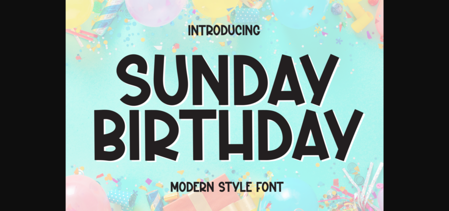 Sunday Birthday Font Poster 1