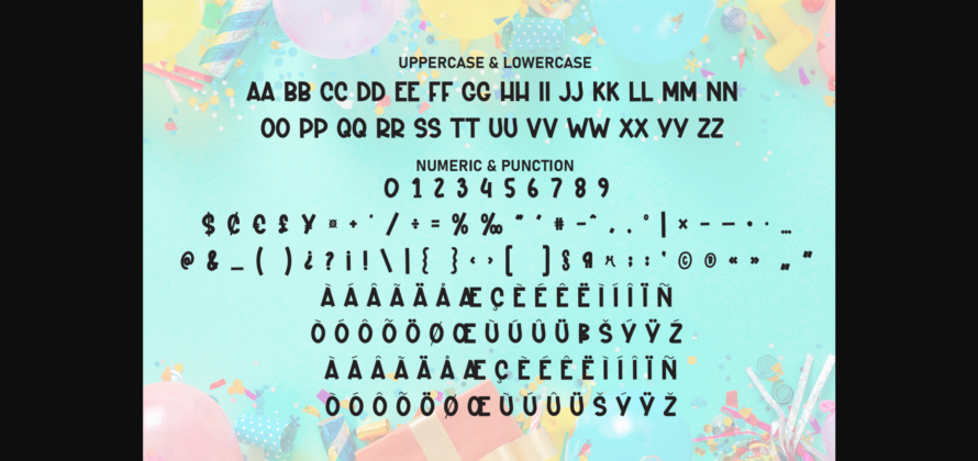 Sunday Birthday Font Poster 9