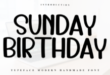 Sunday Birthday Font Poster 1