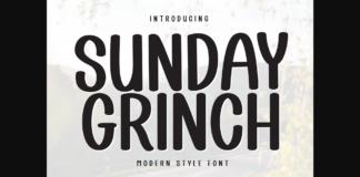 Sunday Grinch Font Poster 1