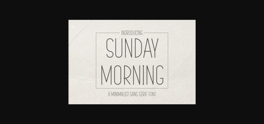 Sunday Morning Font Poster 3