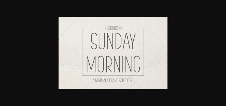 Sunday Morning Font Poster 1