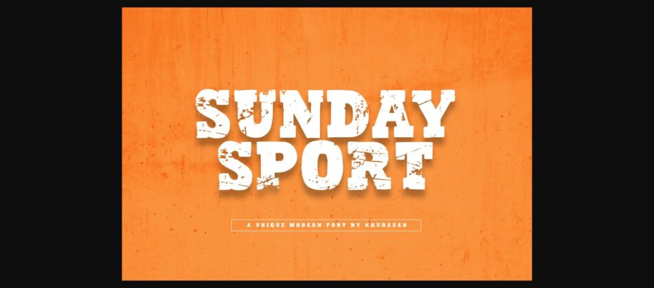 Sunday Sport Font Poster 3