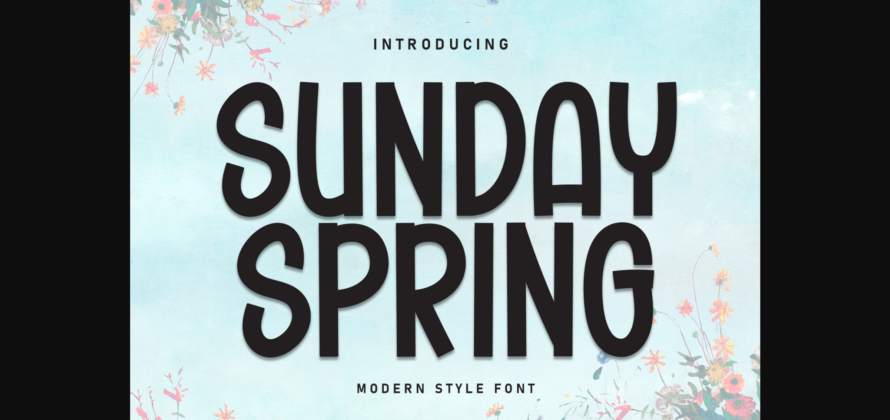 Sunday Spring Font Poster 3