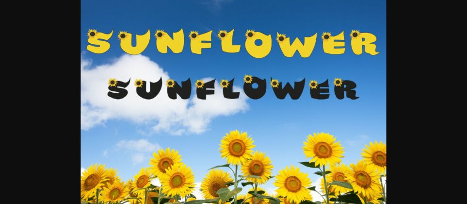 Sunflower Font Poster 3