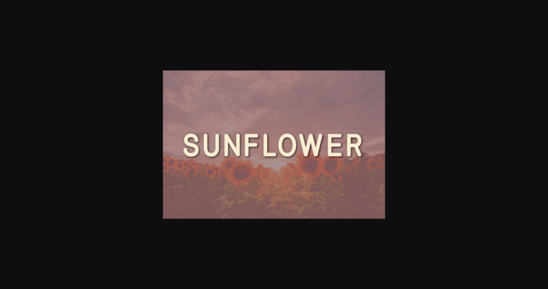 Sunflower Font Poster 3