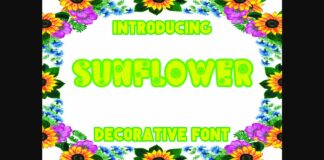 Sunflower Font Poster 1