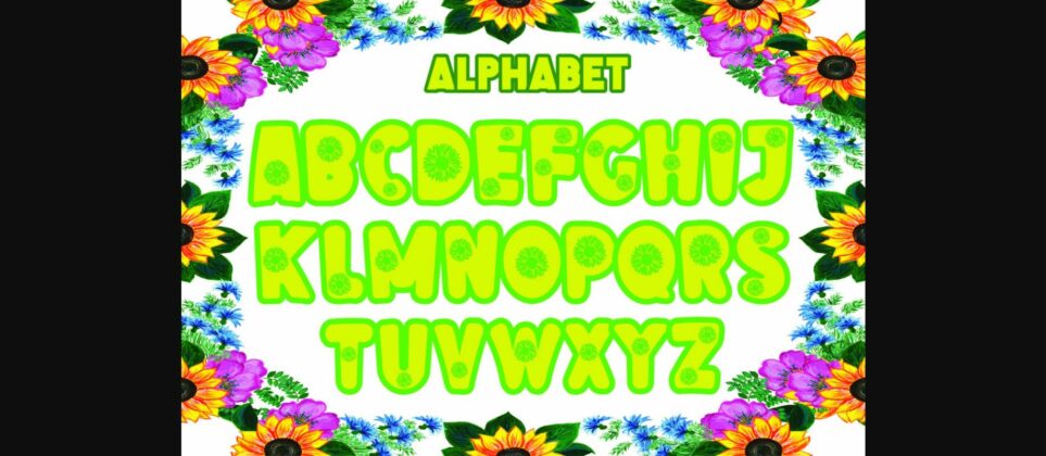 Sunflower Font Poster 4