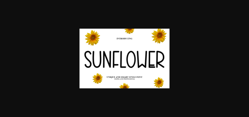 Sunflower Font Poster 3