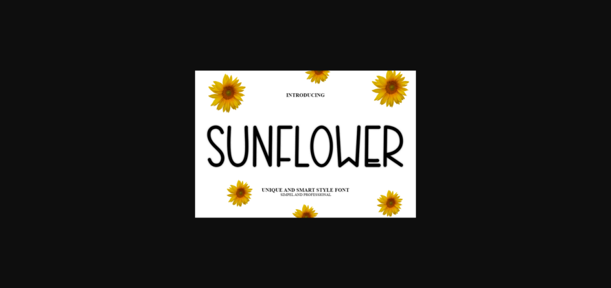 Sunflower Font Poster 3