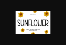 Sunflower Font Poster 1