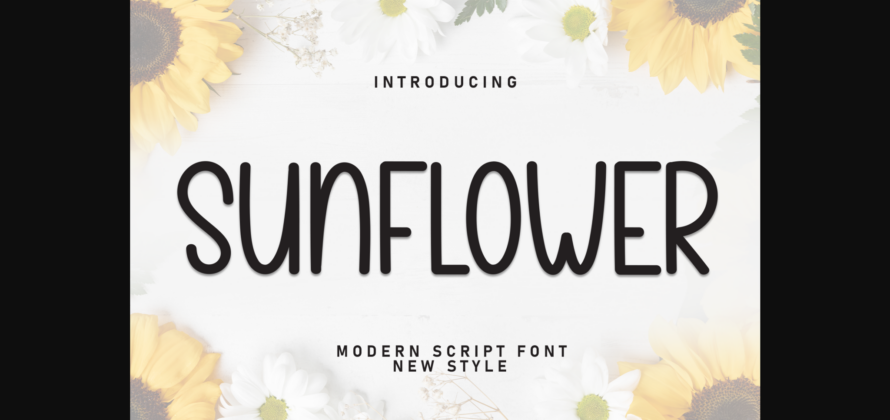 Sunflower Font Poster 3