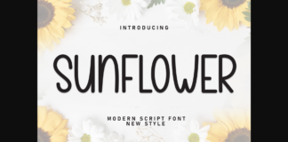 Sunflower Font Poster 1