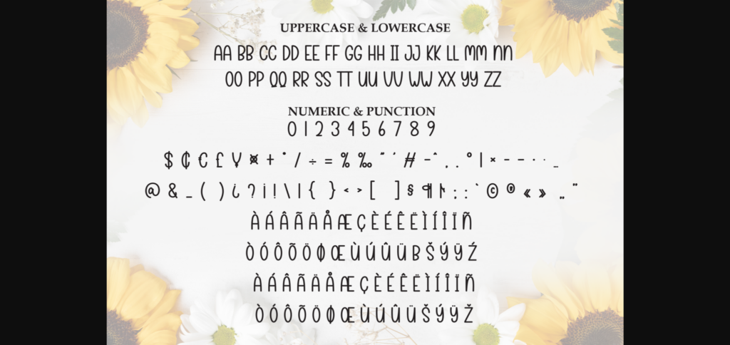 Sunflower Font Poster 9