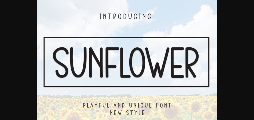 Sunflower Font Poster 3
