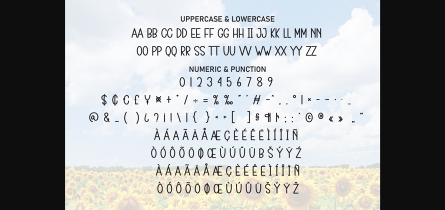 Sunflower Font Poster 9