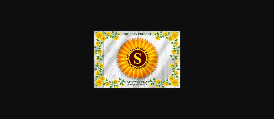 Sunflower Frame Monogram Font Poster 3
