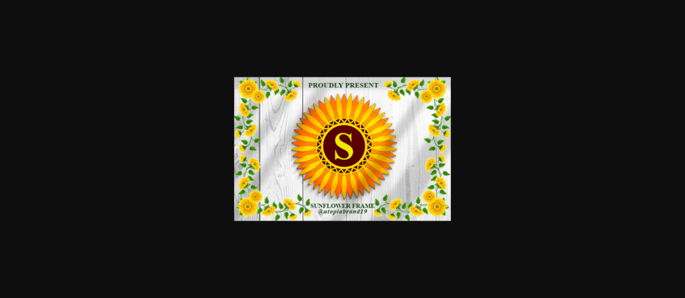 Sunflower Frame Monogram Font Poster 1