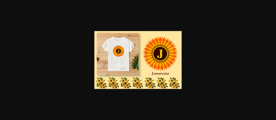 Sunflower Frame Monogram Font Poster 5