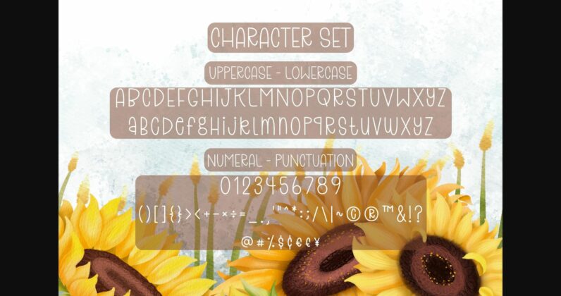 Sunflower Garden Font Poster 7