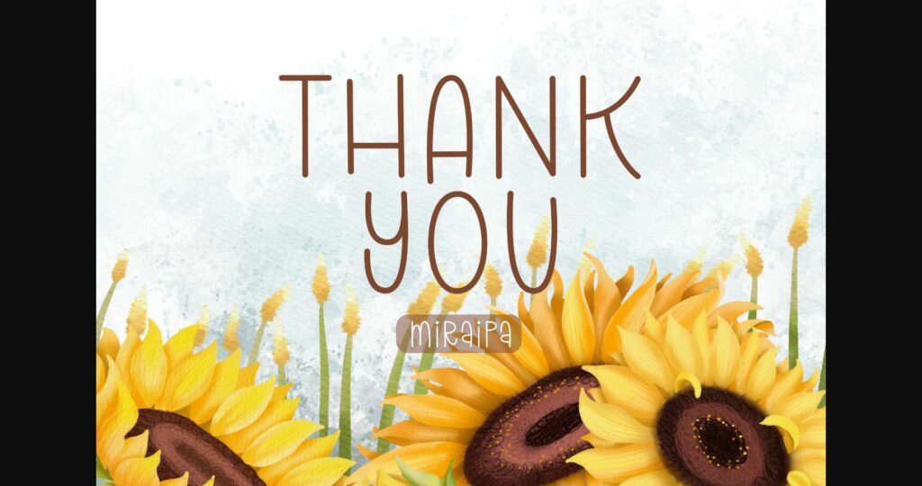 Sunflower Garden Font Poster 8