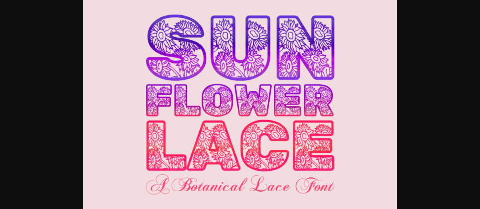 Sunflower Lace Font Poster 1