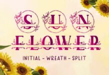 Sunflower Monogram Font Poster 1