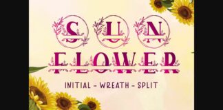 Sunflower Monogram Font Poster 1